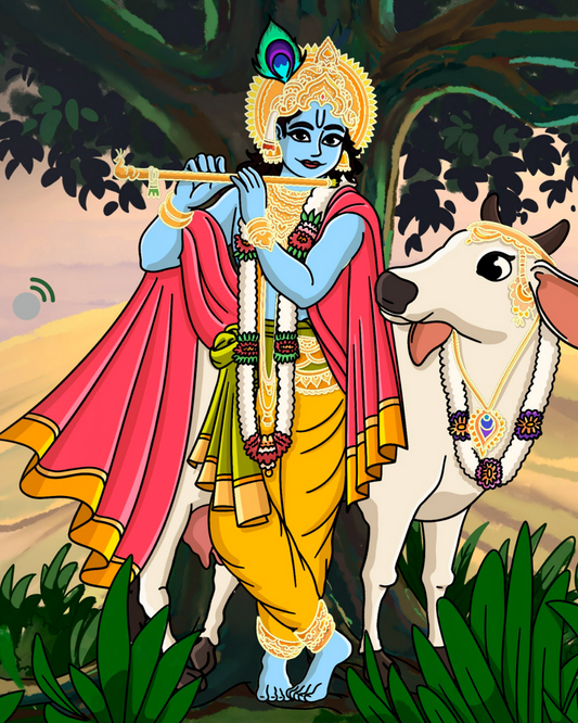 Krishna and Kaliya, the Mighty Snake